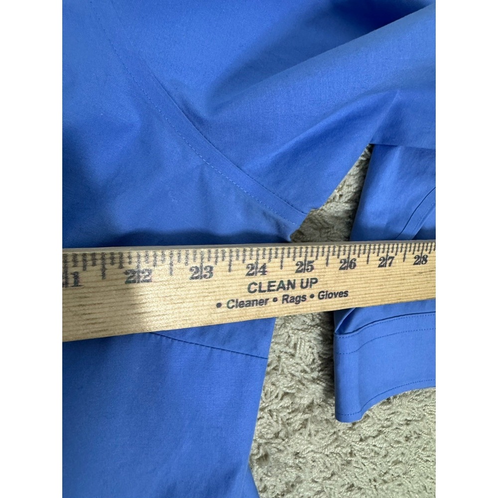 Talbots Wrinkle Resistant Blue 3/4 Sleeve Button Up Shirt Size 22WP Career Work - Picture 9 of 10